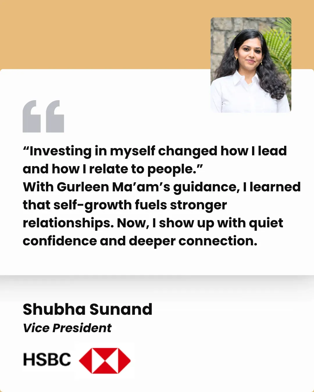 Shubha Sunand testimonial